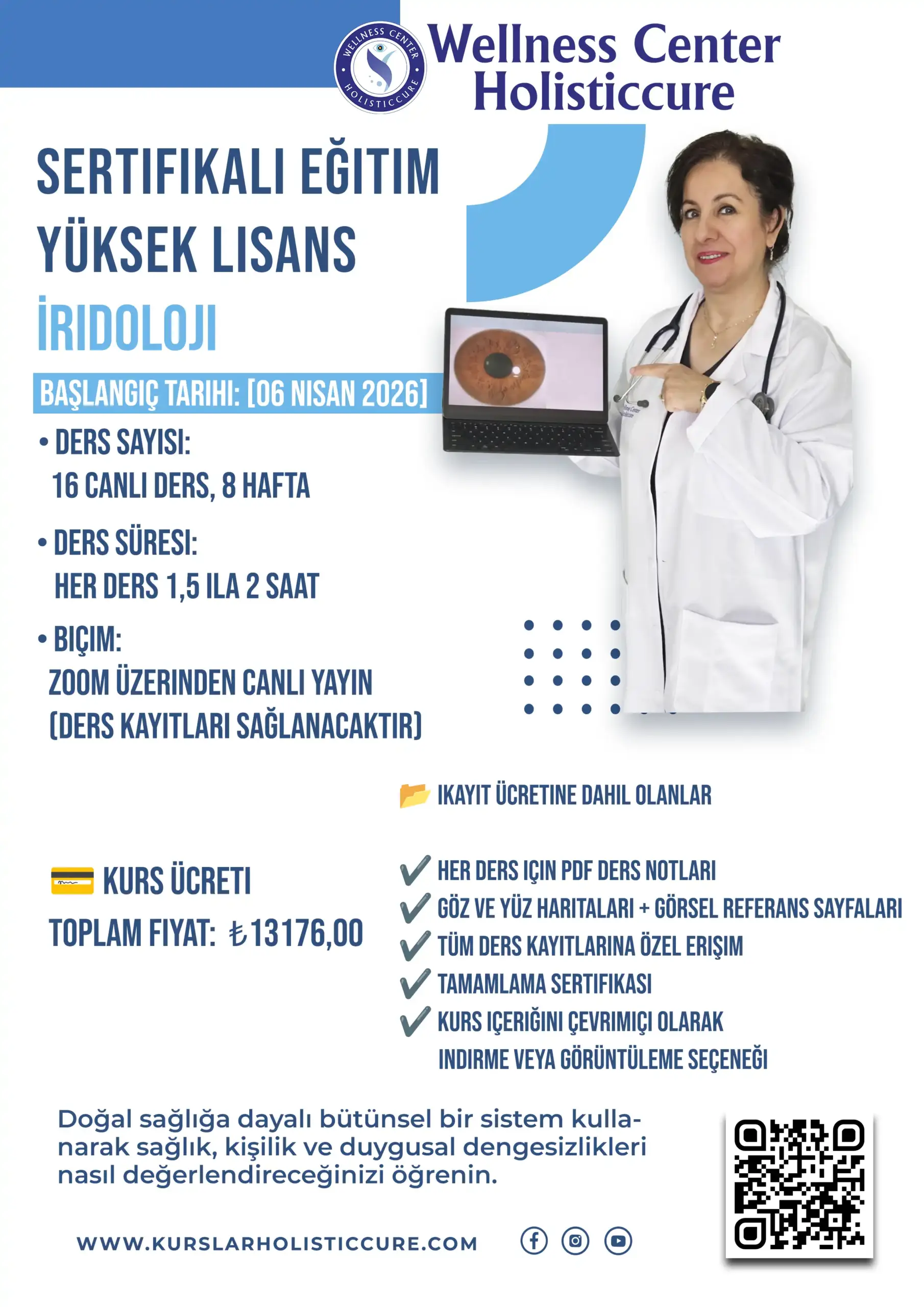 Sertifikalı Yüksek Lisans İridoloji Eğitimi – Canlı Online Program